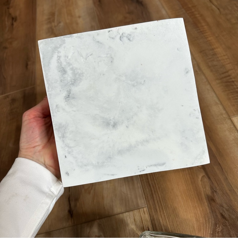 Allen + Roth Marble White Glass Bath Accessory - Picture 6 of 9
